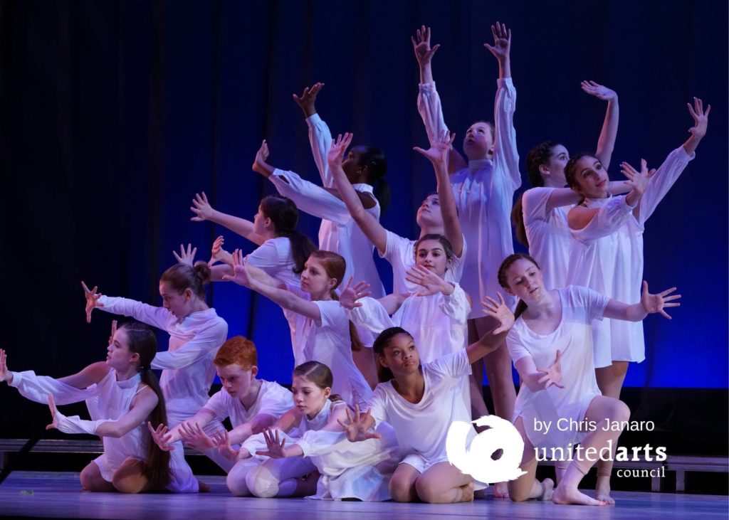 Moore Square Middle School Dance Ensemble performs at Pieces of Gold, Raleigh, March 6, 2020