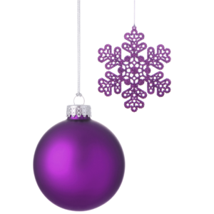 Purple Snowflake and ornament